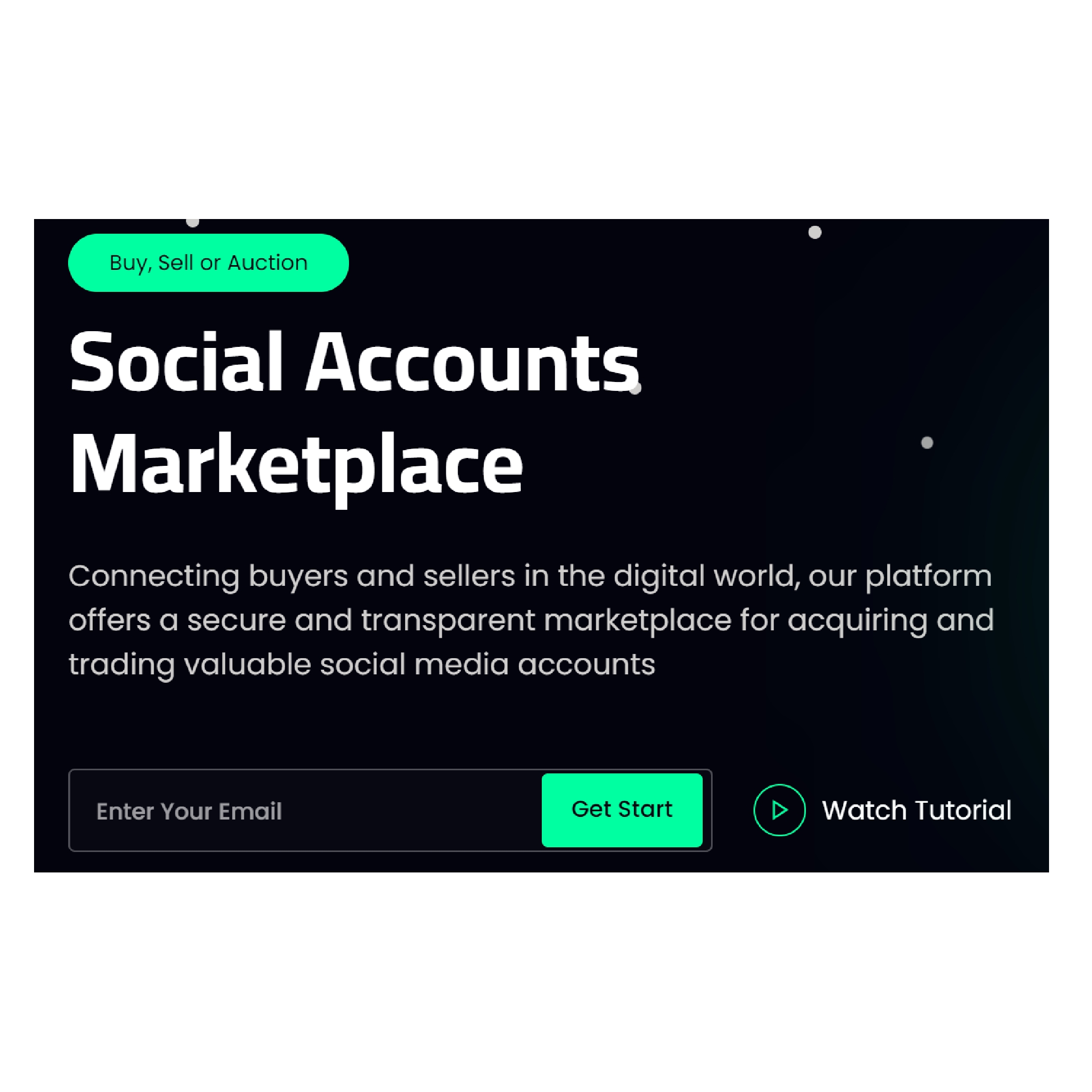 SocialMate - 社交媒体帐户销售市场